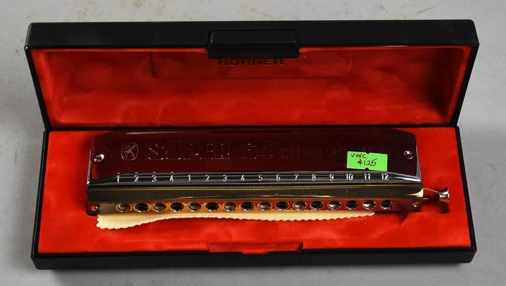 Vintage Hohner Super 64 Chromonica Harmonica in Box (1 of 5)