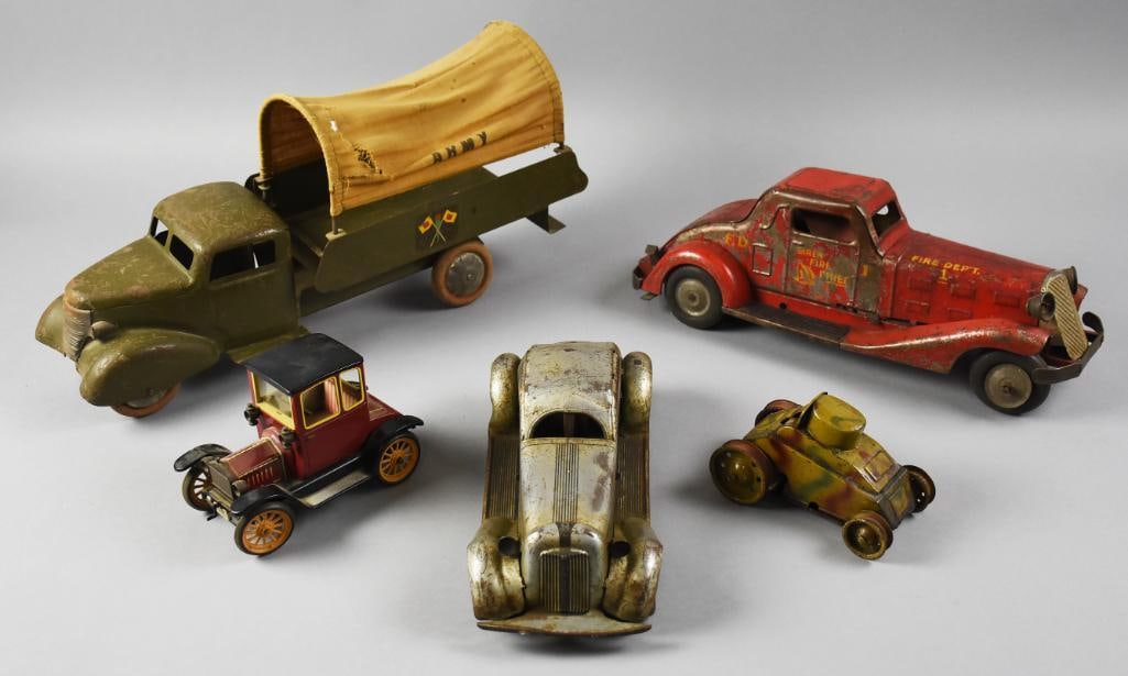 c1930 Pressed Steel & Tin Vehicle Collection (1 of 7)