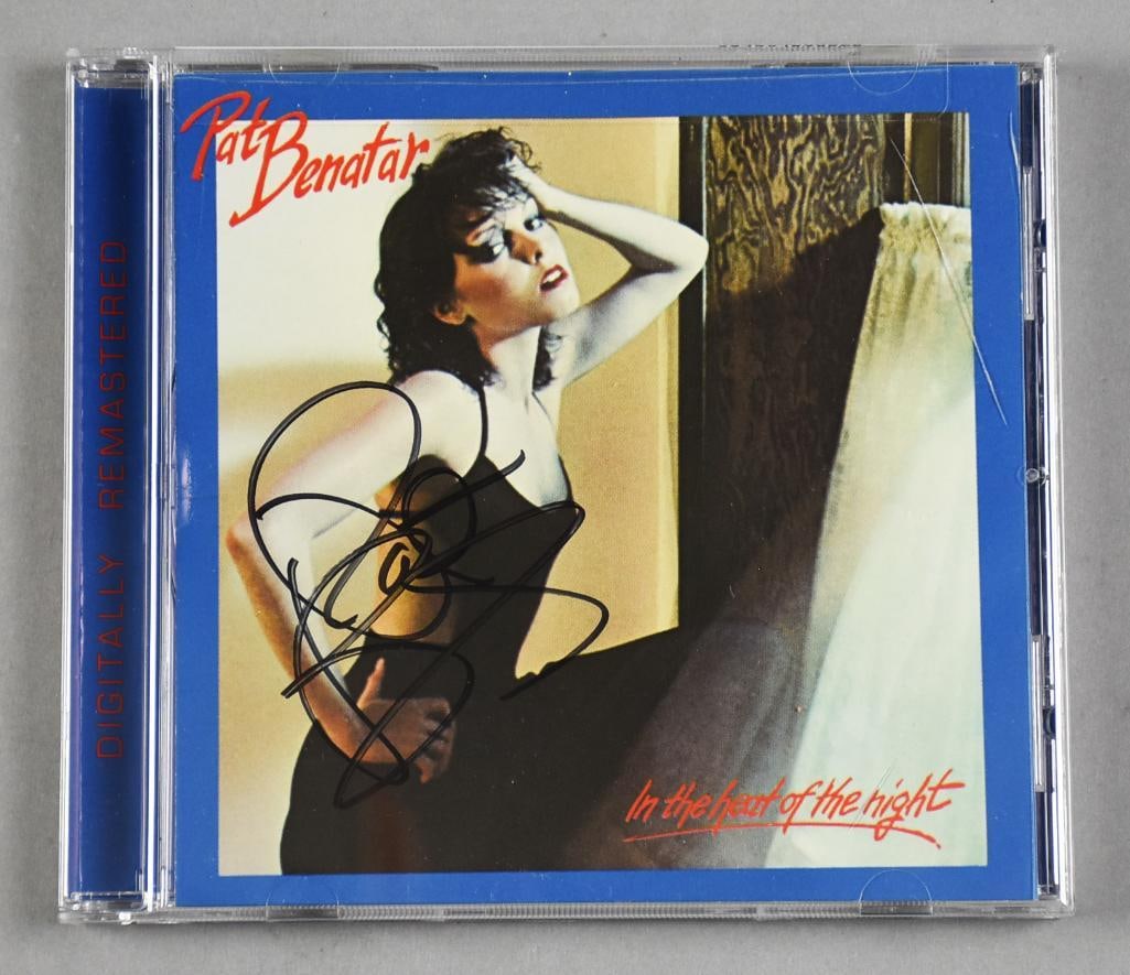 Pat Benatar Signed Heat of the Night Factory Sealed CD: Rockin' CD signed by the one and only Pat Benatar. This is a remastered CD In the Heat of the Night originally from 1979, remastered in 2006. CD is factory sealed.