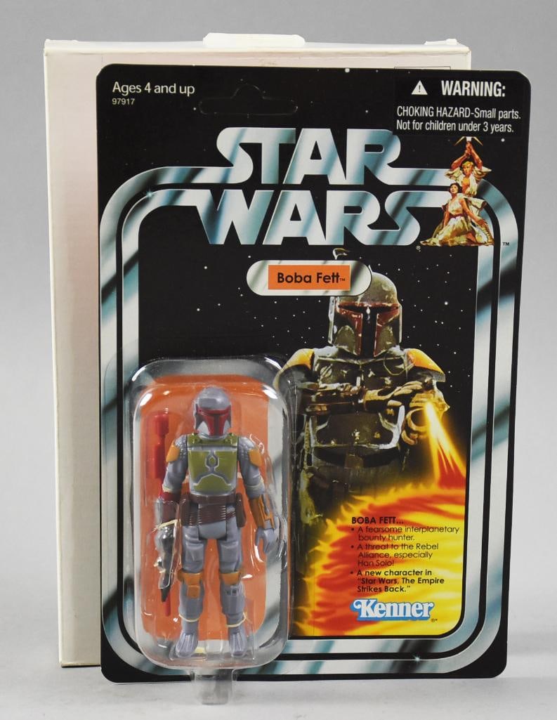 2010 Kenner Star Wars Boba Fett Factory Packaging MOC NOS: Lot is for a Hasbro/Kenner Star Wars action figure, Boba Fett. Unpunched card that come in the original factory packaging.