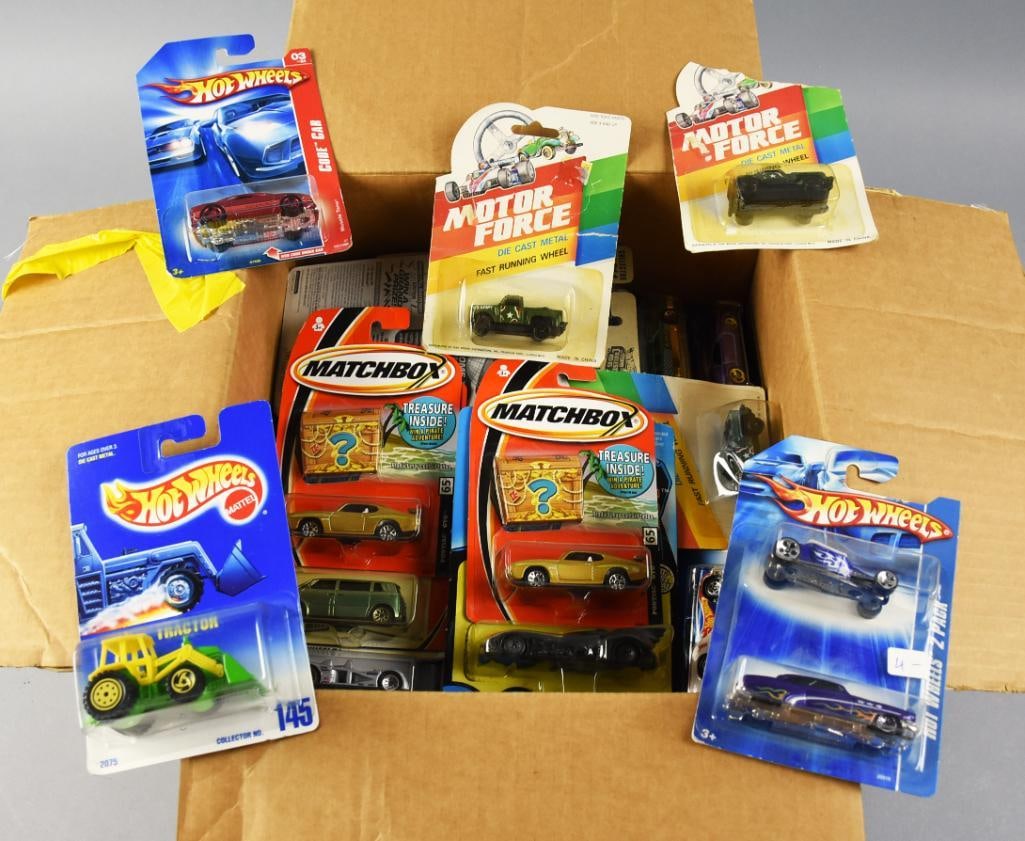 (58) Hot Wheels, Matchbox, Motor Force Die Cast, MOC NOS (1 of 3)
