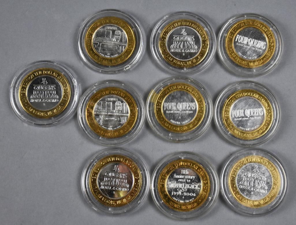 .999 Silver Strike Casino $10 Gaming Tokens Ltd. Ed. (1 of 2)