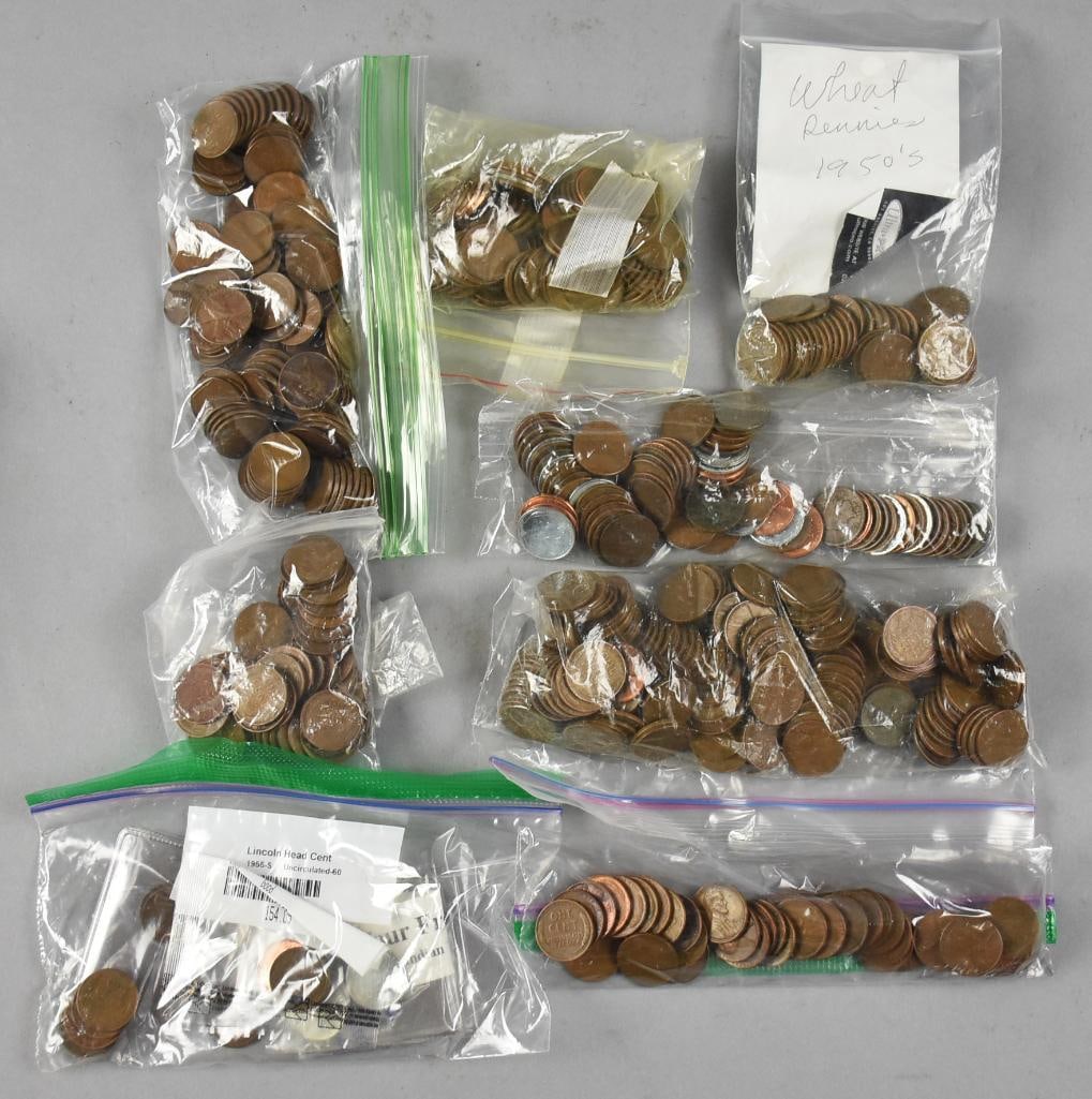 Large Lot of Assorted Unchecked Lincoln Pennies (1 of 4)