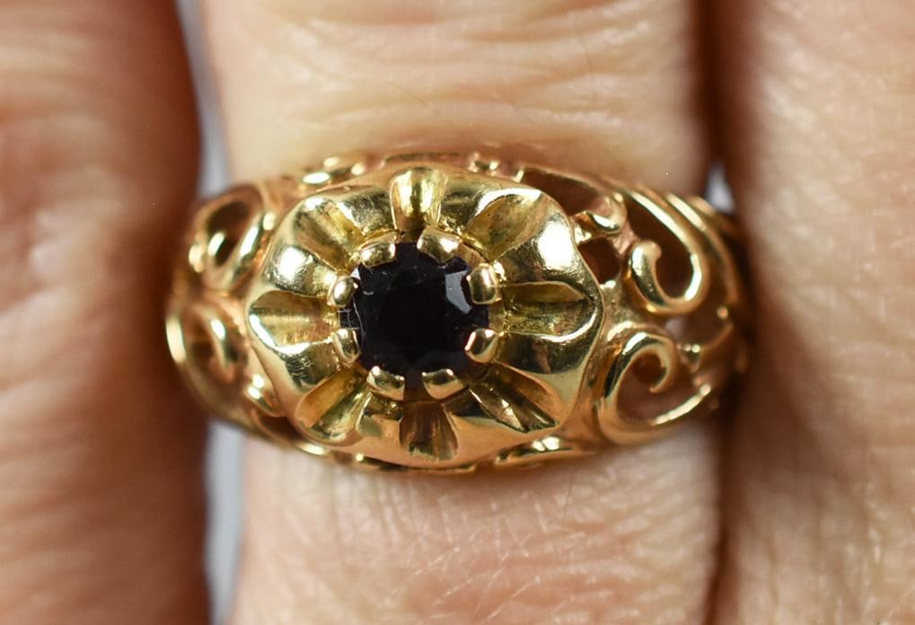 14K Yellow Gold, Ruby Ring - 2