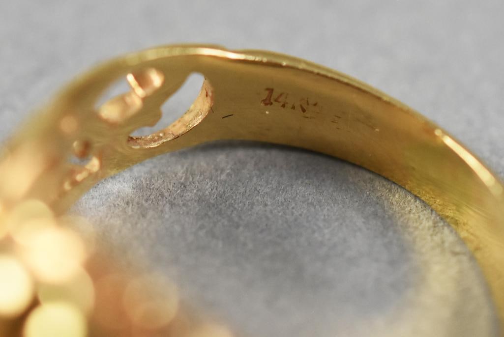 14K Yellow Gold, Ruby Ring - 6