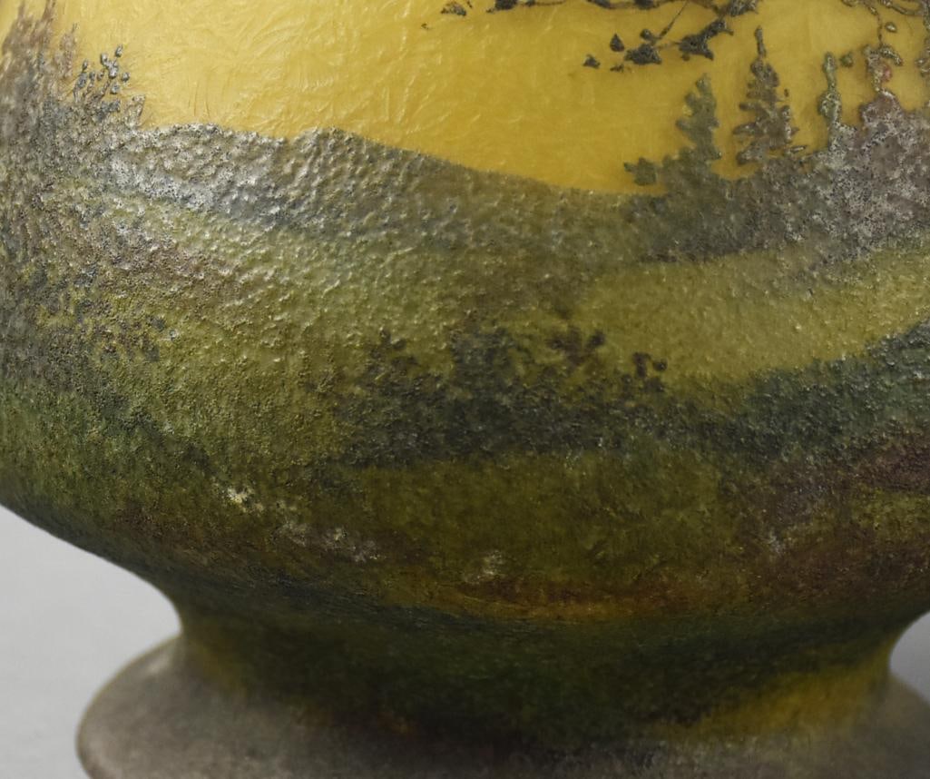 c1905 Handel 5327A Reverse Painted Landscape Lamp - 11