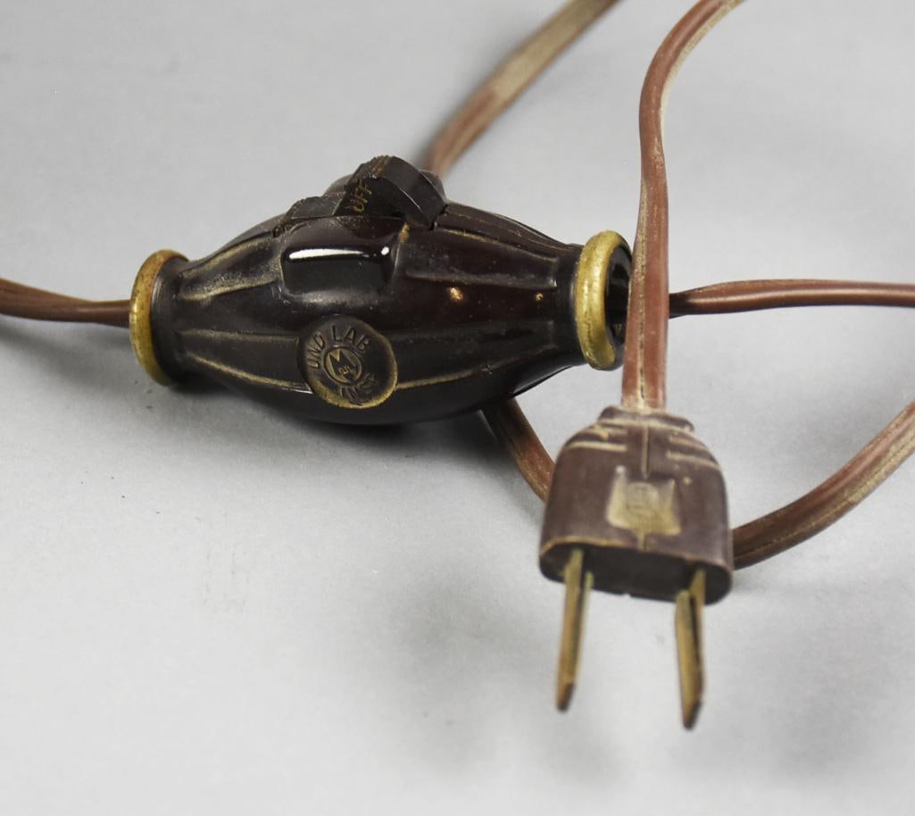 c1905 Handel 5327A Reverse Painted Landscape Lamp - 13