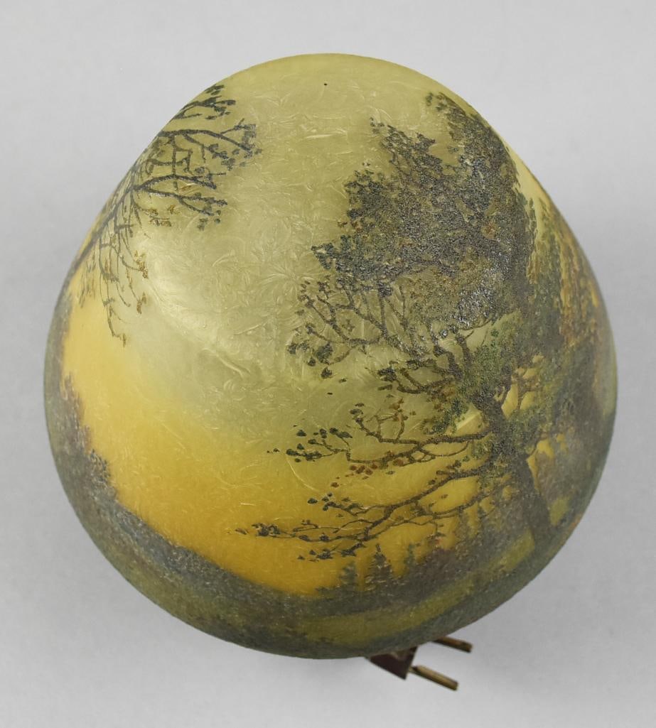 c1905 Handel 5327A Reverse Painted Landscape Lamp - 5