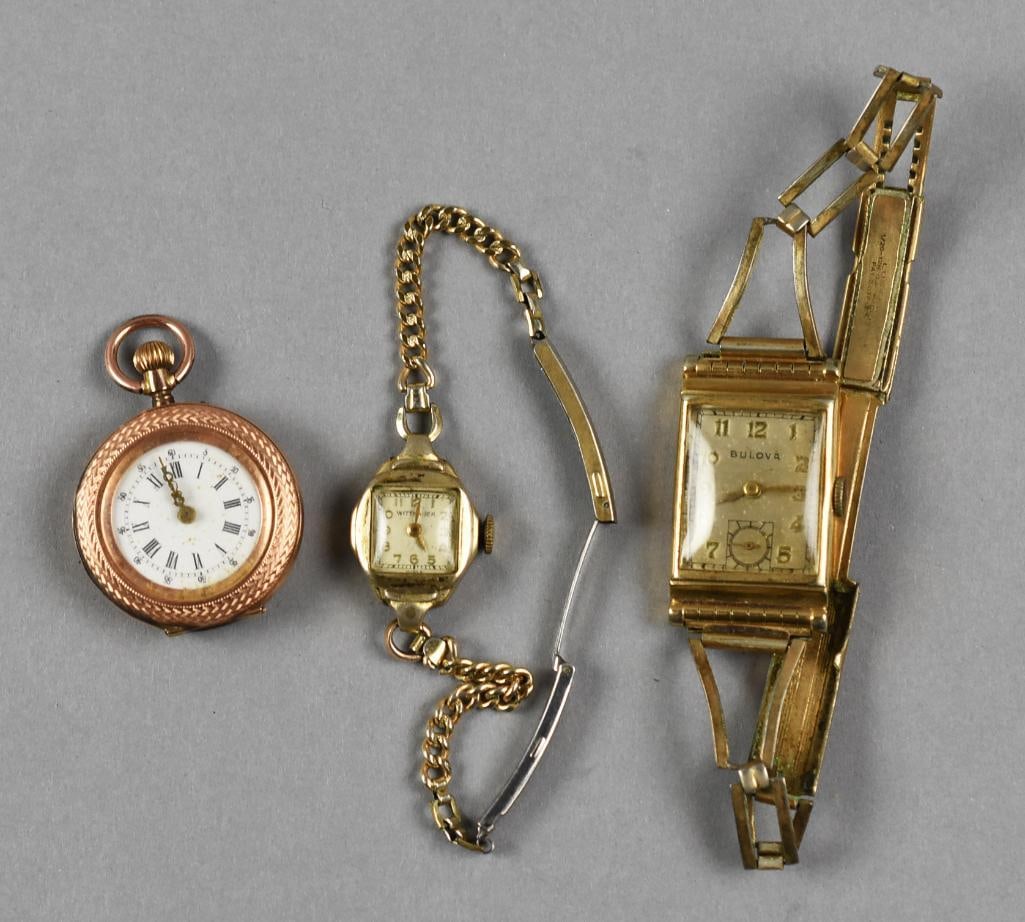 Assorted Vintage Gold Filled Pocket Watch, Wrist Watches (1 of 8)