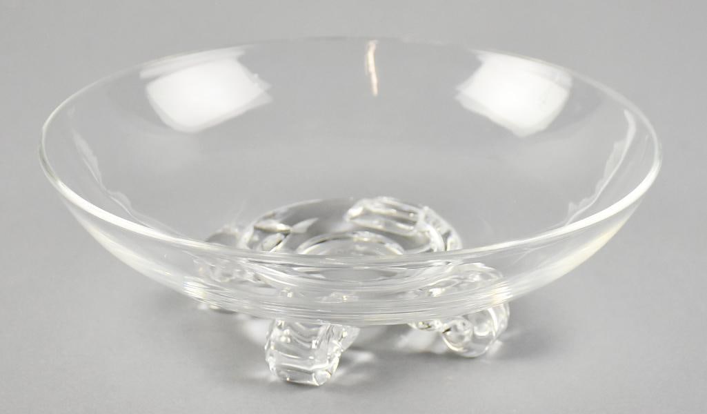 Vintage Steuben Crystal Footed Centerpiece Bowl, Signed (1 of 7)