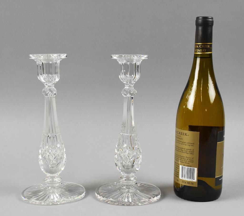Hawkes Cut Crystal Candlesticks - 9
