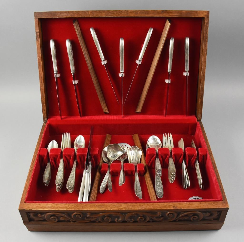 1924 Sterling Flatware International Silver Wedgwood Service for 8 - 2