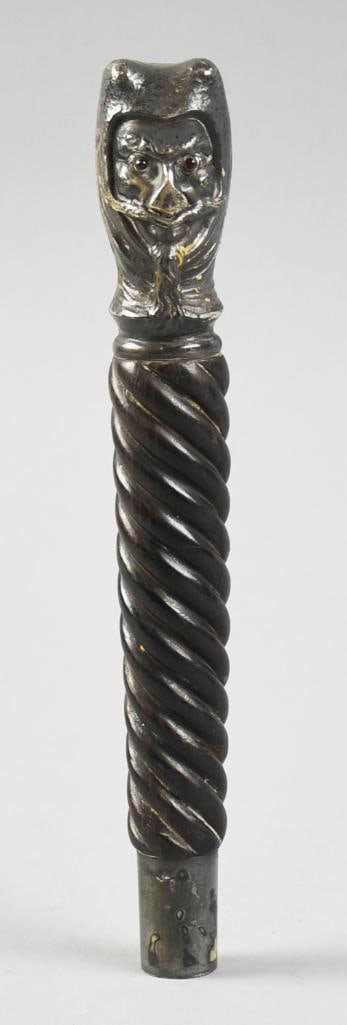 19th C RFS & Co. Half Walking Stick Sterling Grotesque Figure (1 of 8)