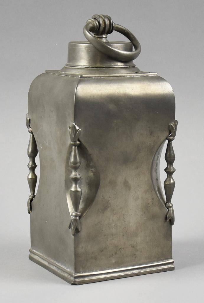 Vintage Pewter w/ Screw Cap Flask or Canteen (1 of 8)