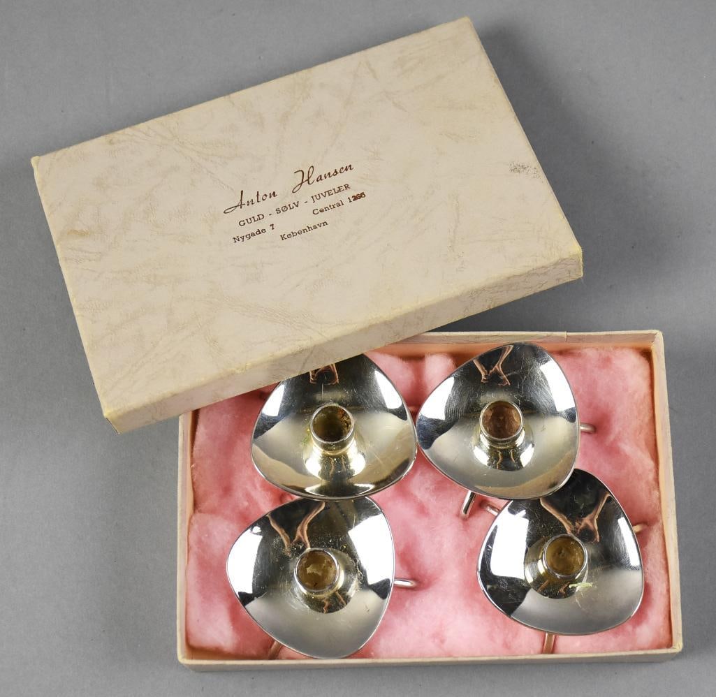 Hans Bunde, Carl Cohr Danish Silver Plate Candle Holders (1 of 6)