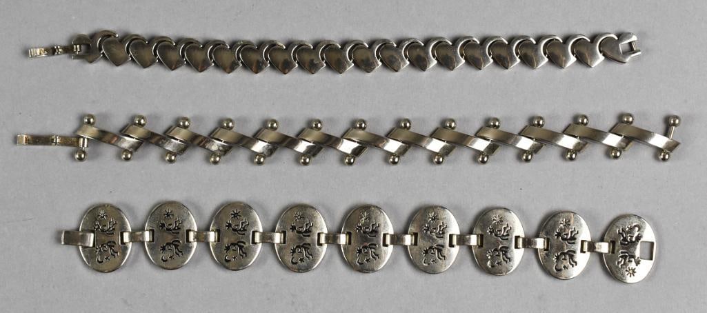 Vintage Mexican & Native American Sterling Bracelets (1 of 8)