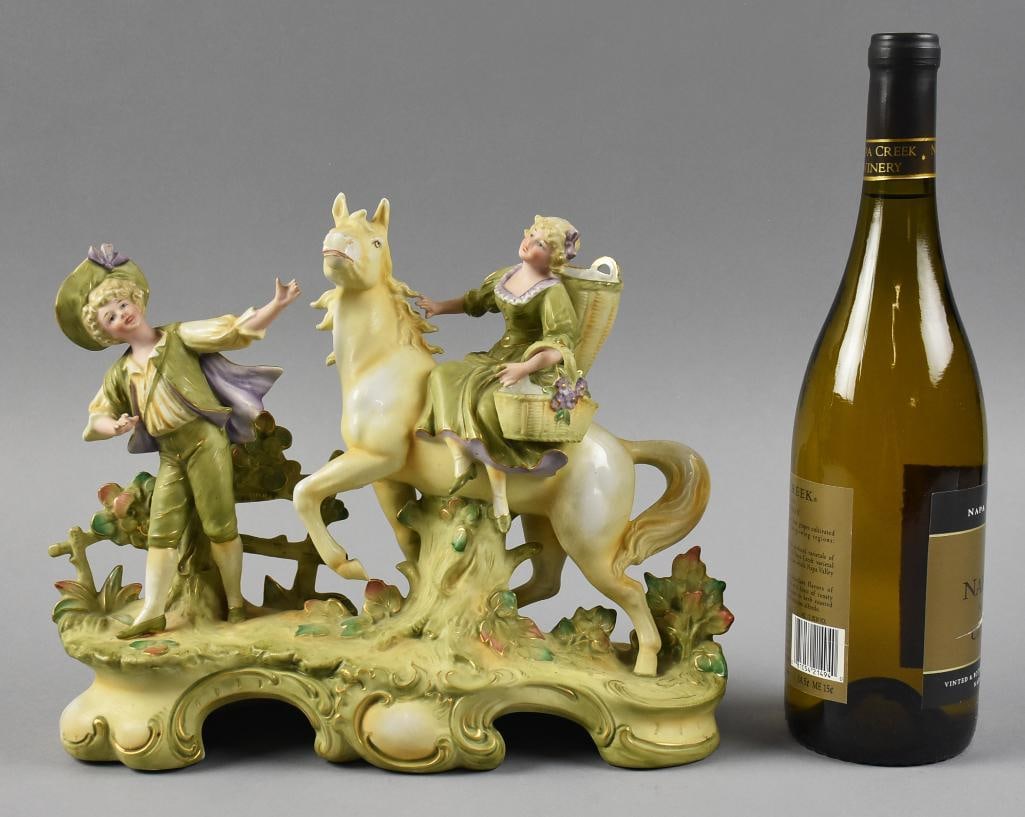 Antique German Dresden Figural Grouping - 9
