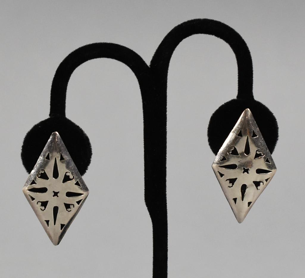 2 Sterling Mexican Pierced Earring Sets - 3