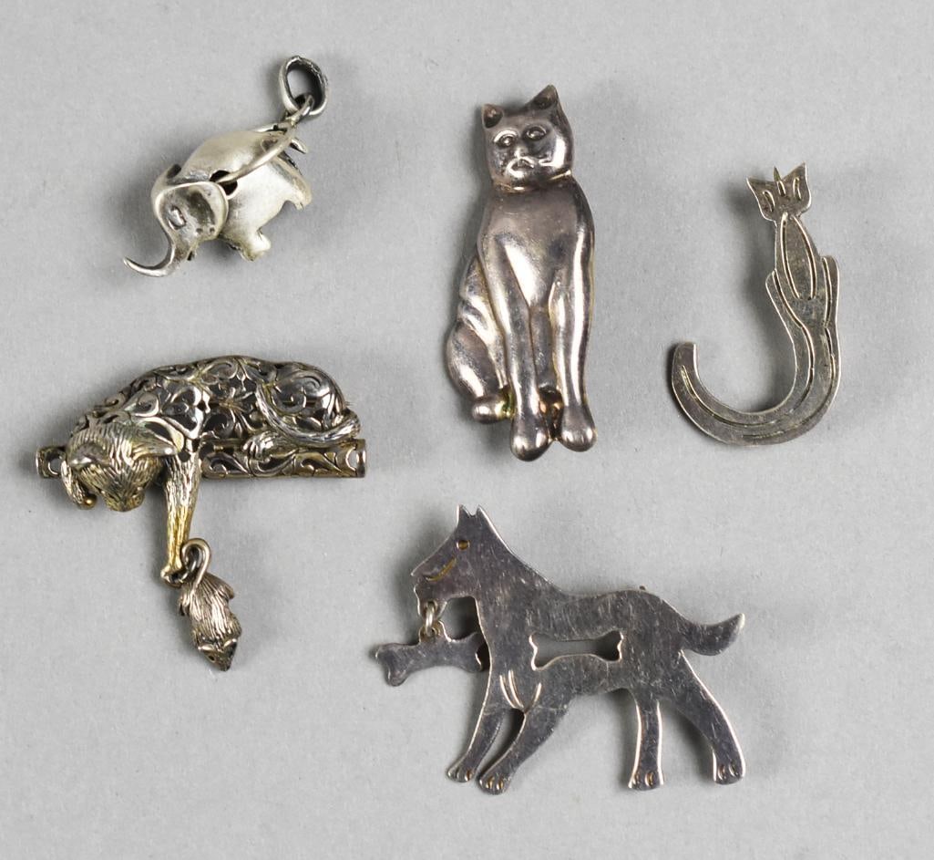 Mexican Sterling Animal Pin Lot (1 of 5)