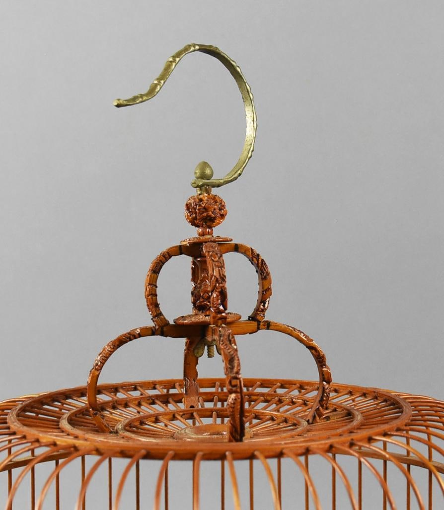 Antique Chinese Split Bamboo Birdcage - 10