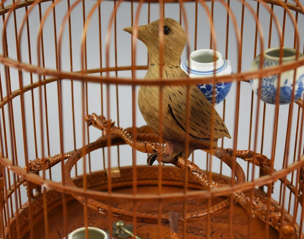 Antique Chinese Split Bamboo Birdcage - 3