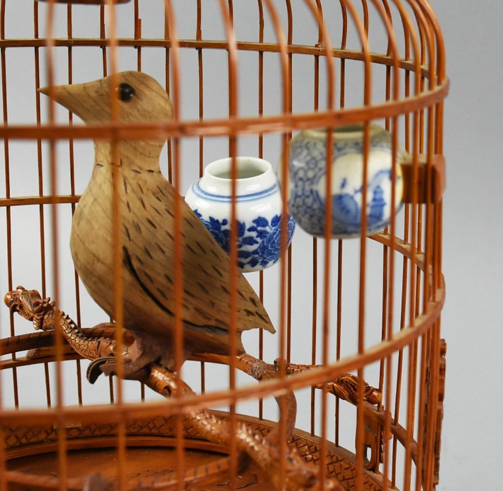 Antique Chinese Split Bamboo Birdcage - 6