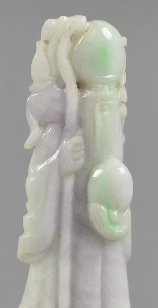 Lavender Jade Carved Shou Lao (1 of 6)