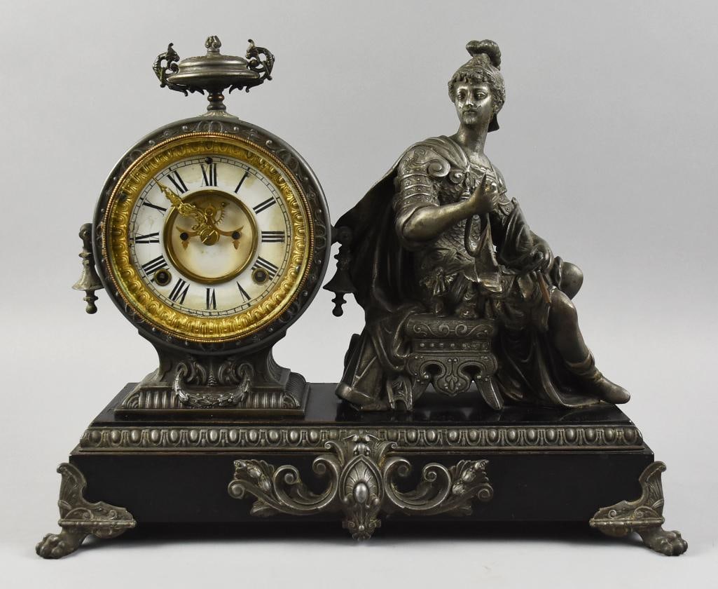 c1885 Ansonia Clock Roman Soldier Mantle Clock (1 of 20)
