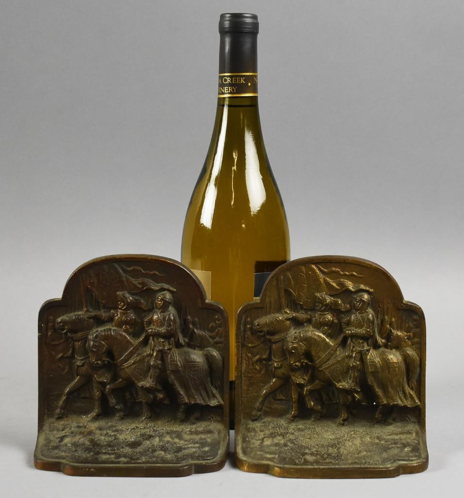 c1930 Hubley Medieval Crusader Theme Bookends - 6