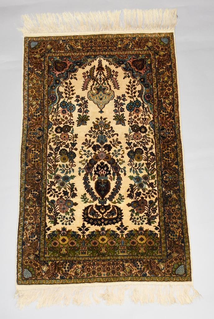 Vintage Kashmir Silk Tree of Life Area Rug (1 of 12)