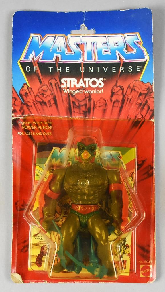 1982 Mattel Masters of the Universe Stratos Figure MOC NOS: Awesome lot for a Stratos from Masters of the Universe from Mattel in 1982.