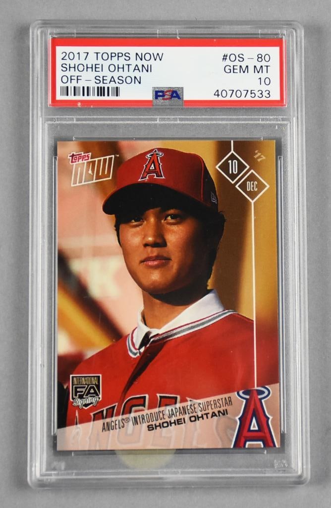 2017 Topps Now Shohei Ohtani Off Season PSA Gem MT 10: This is a 2017 Shohei Ohtani Off Season card from Topps.?
