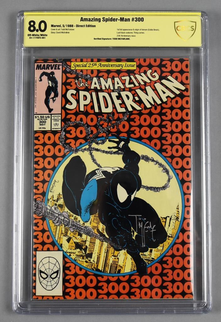 Todd McFarlane Signed 1988 Amazing Spider-Man #300, CBCS 8.0 (1 of 4)
