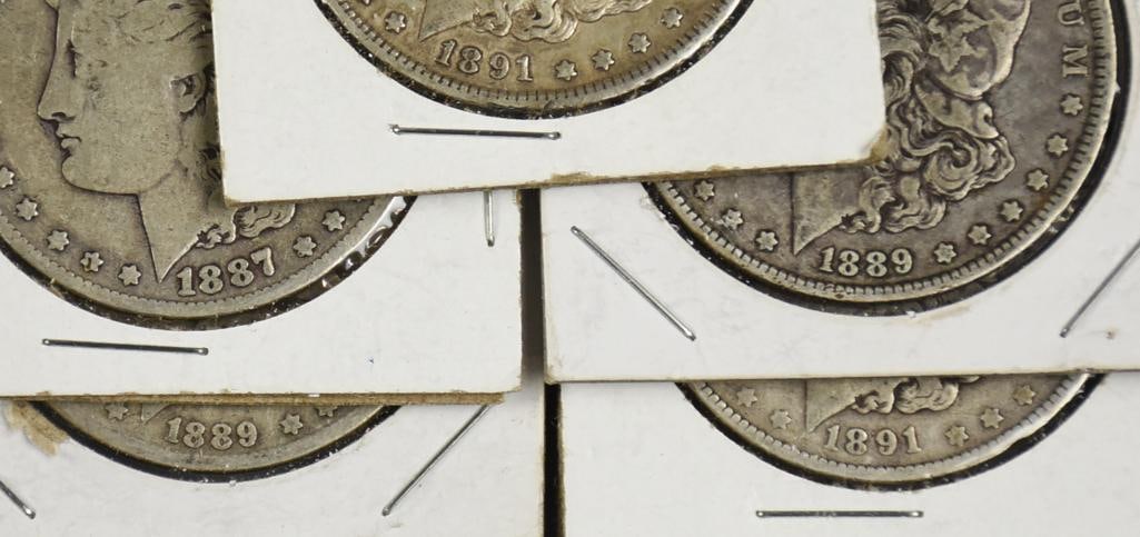1887-1891 Morgan Silver Dollars - 3