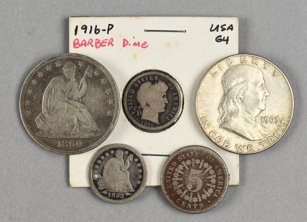 1853-1963 Silver & Copper/Nickel United States Coins (1 of 4)