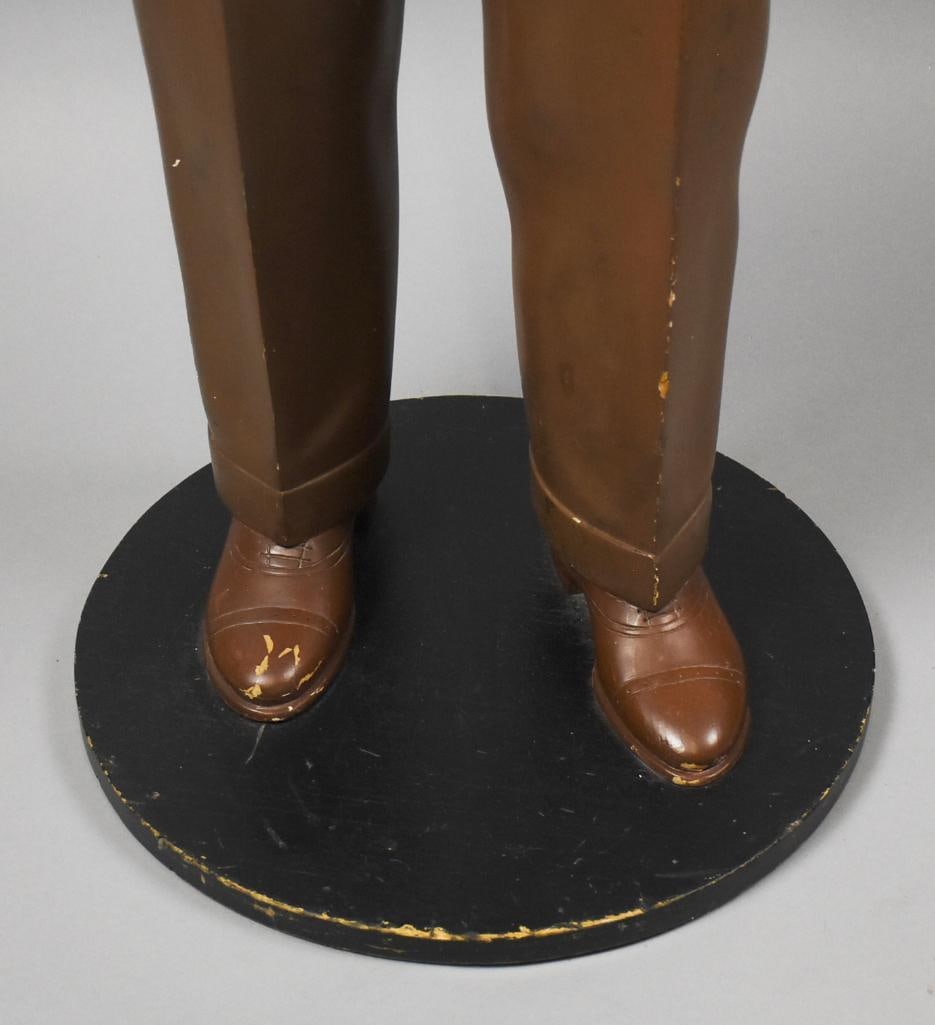c1940 Male Form Shop Mannequin, Solid Wood - 12