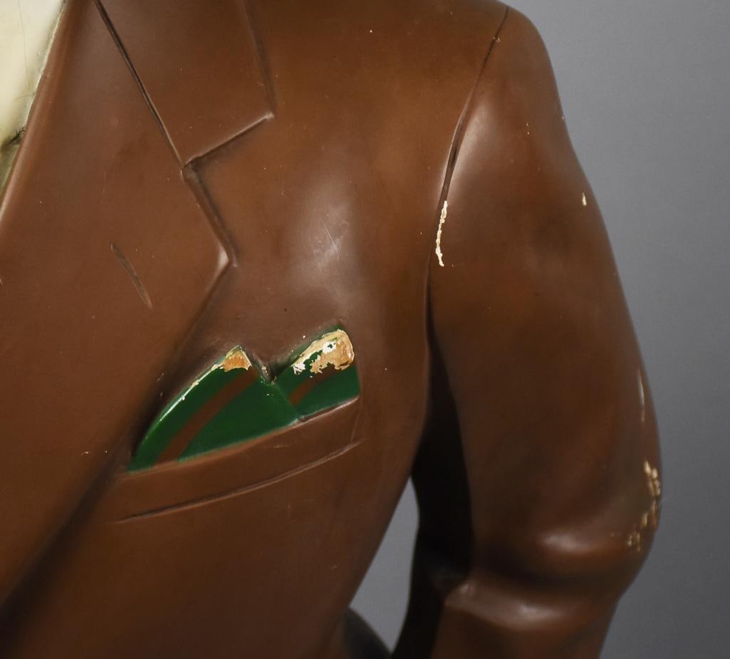 c1940 Male Form Shop Mannequin, Solid Wood - 4