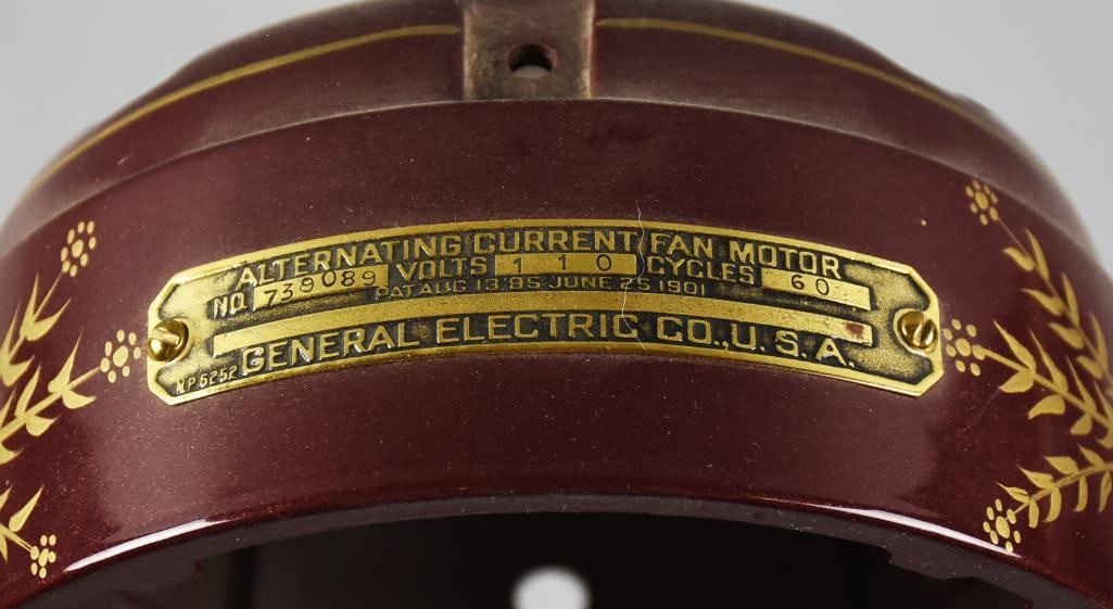 c1900 General Electric Alternating Current Fan Motor Shell - 4