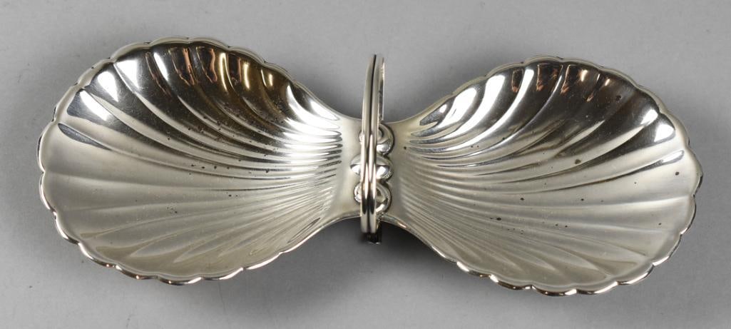 Vintage Sterling Silver Double Scallop Shell Nut Dish (1 of 5)