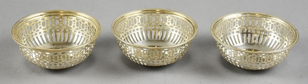Vintage Watson Company Sterling Reticulated Nut Bowls (1 of 6)
