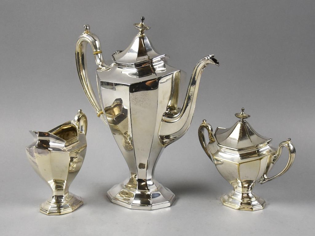c1950 Reed & Barton Silver Plate Sierra Coffee Set (1 of 11)