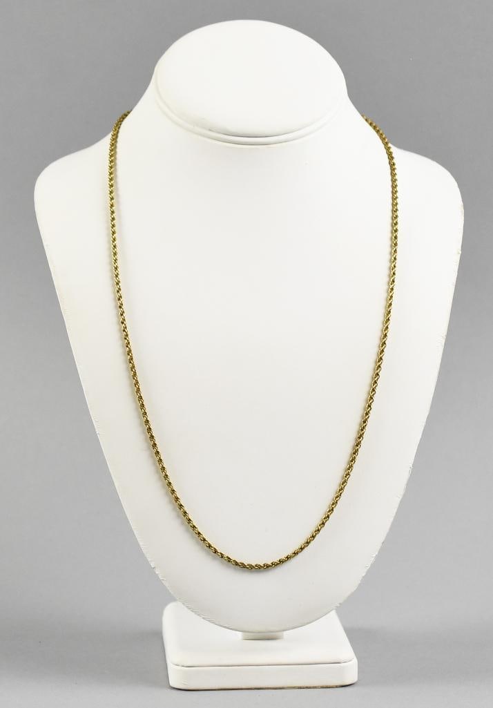 14K Yellow Gold Byzantine Chain Necklace, 13 Grams (1 of 5)