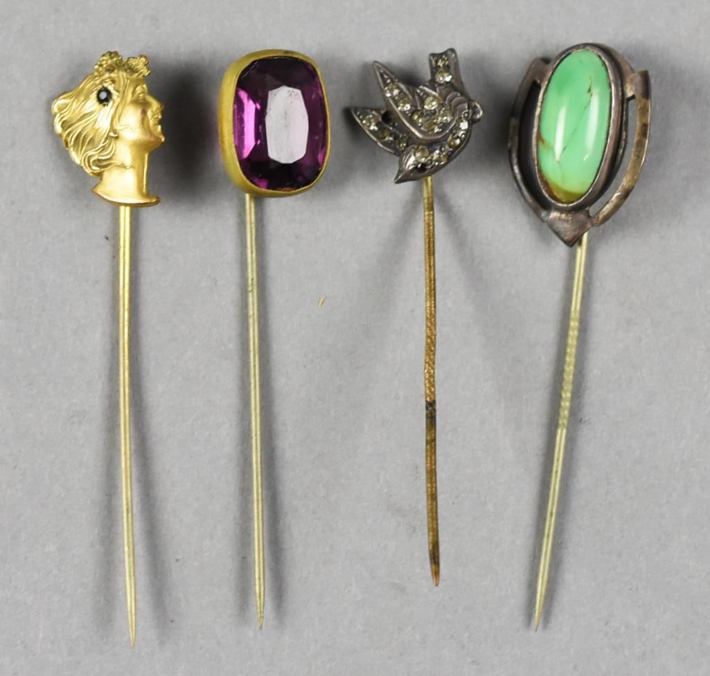 c1920 Gemstone Stick Pins - 2