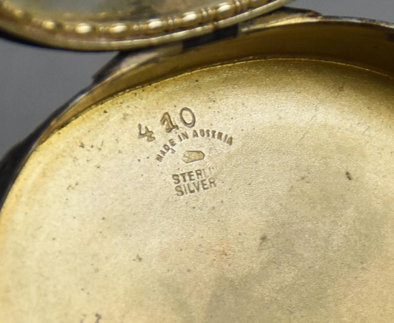 c1930 Austrian Guilloche Sterling Compact - 4
