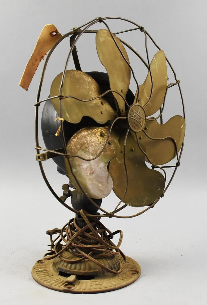 RARE! c1910 Emerson Oscillating Desk Fan - 2