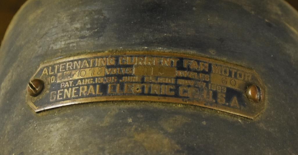 c1905 General Electric Alternating Current Desk Fan - 5