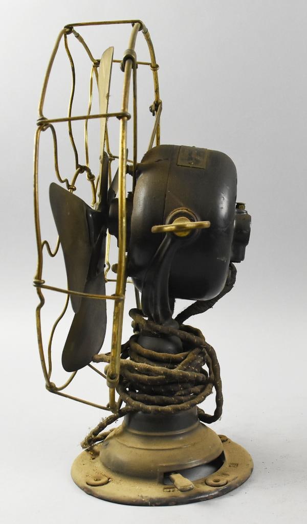 1912 Emerson Trojan Four Brass Blade Table Fan - 4