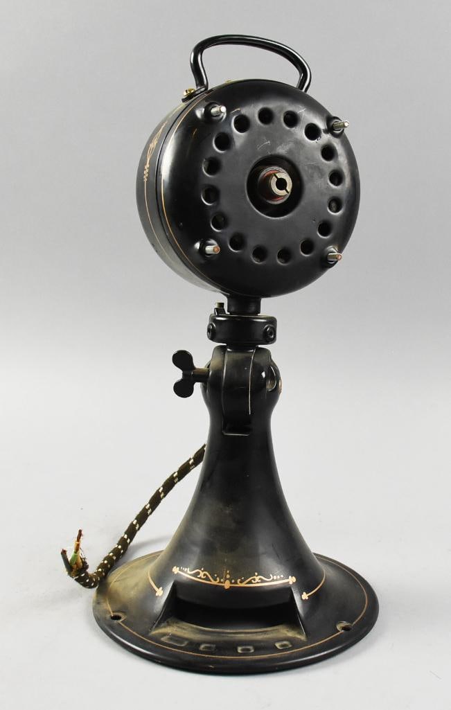 1929 Emerson Alternating Current Fan Motor, Restored: This is an awesome 1929 fan motor for The Emerson Electric Mfg Co. It is for an alternating current fan that has been restored. Type number 29646. Stands approx. 16" tall. From the home of a professio
