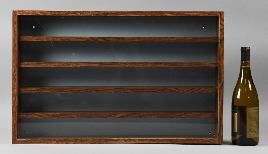 3pc Solid Wood Display Shelving w Plexiglass - 14