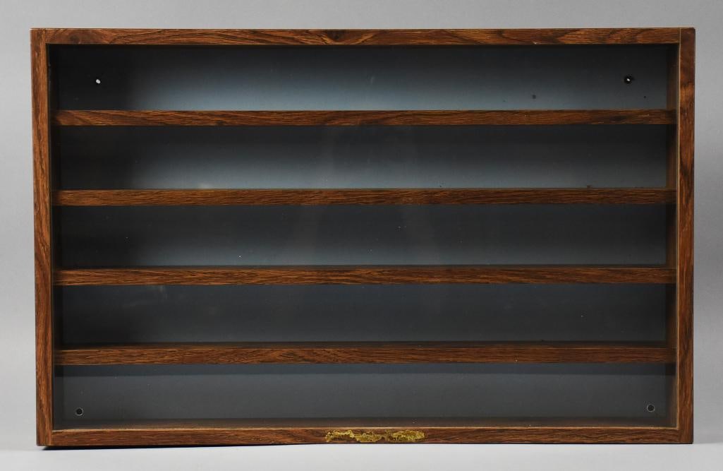 3pc Solid Wood Display Shelving w Plexiglass - 8